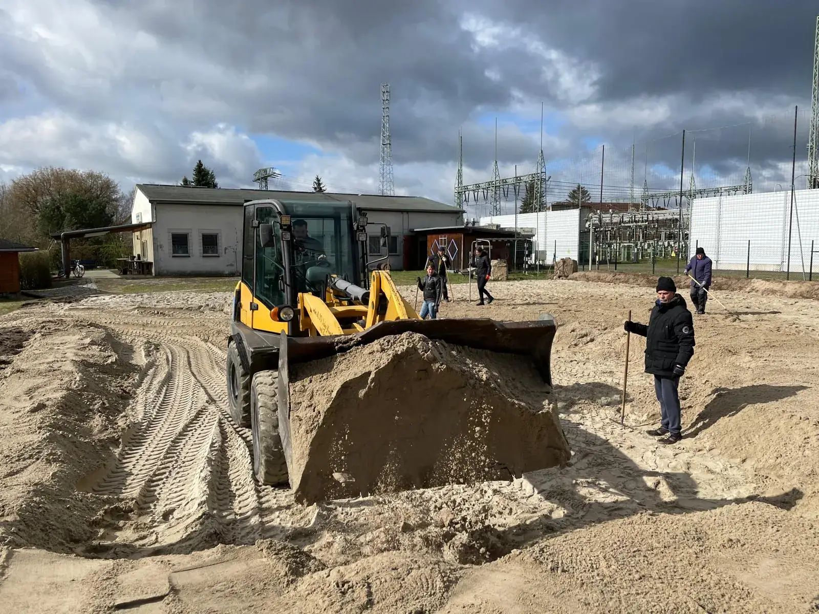 Erdarbeiten mit dem Bagger
